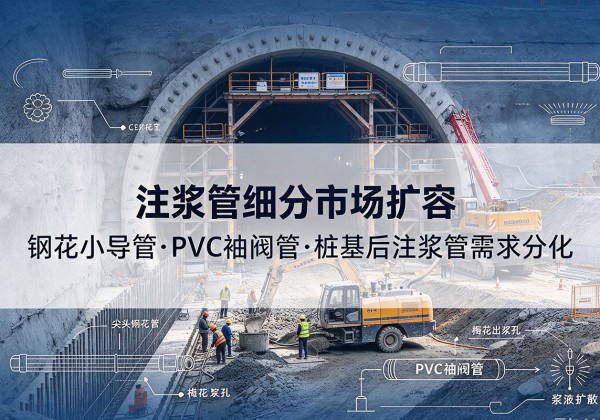 港南注浆管细分市场扩容，隧道钢花小导管、PVC 袖阀管、桩基后注浆管需求分化